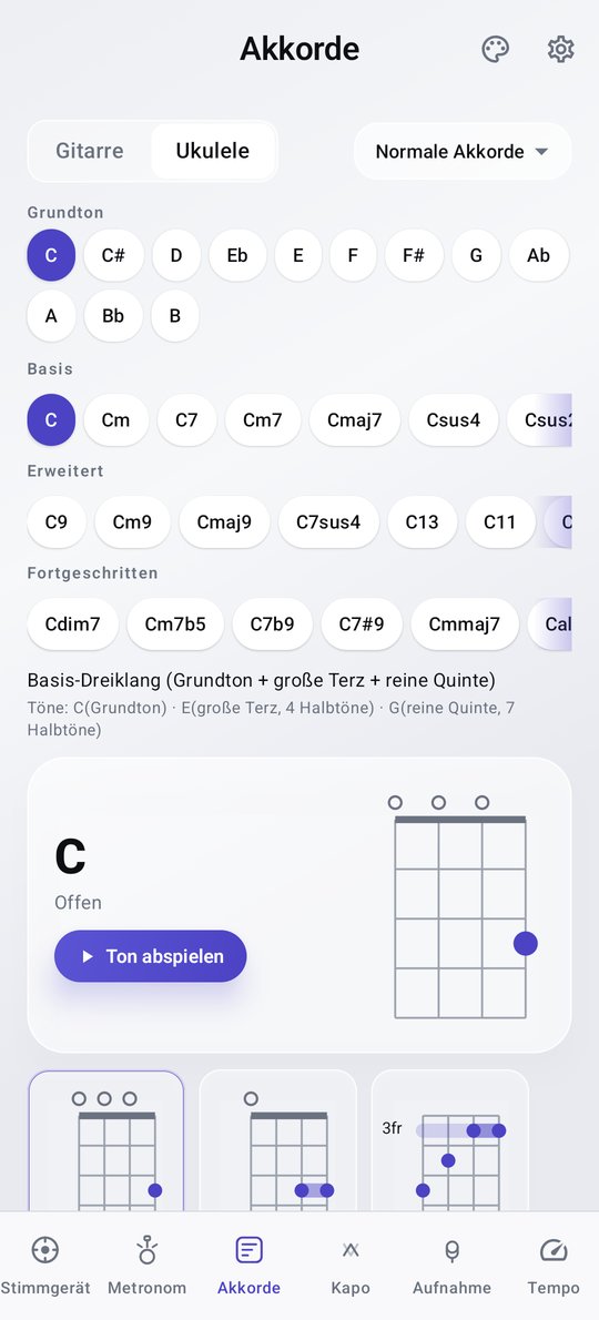 PluckUp Akkord-Lexikon für Ukulele