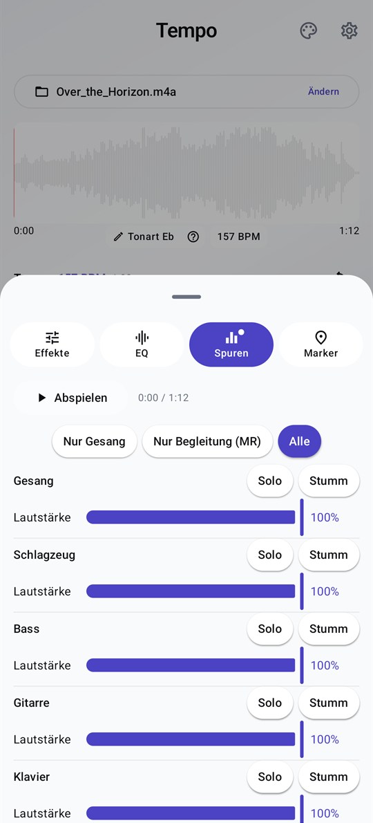 PluckUp Spuren-Trennung