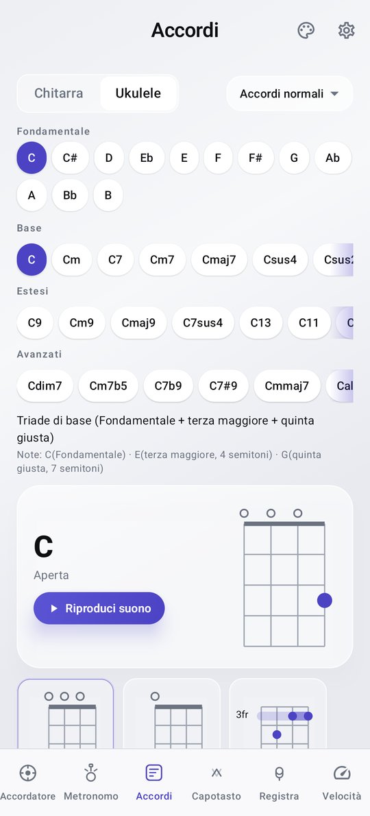Dizionario di accordi per ukulele PluckUp